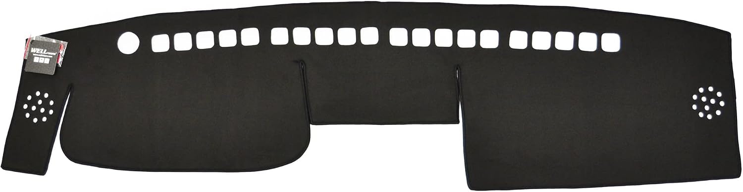 WellVisors Black Suede Dash Mat Dashboard Cover Compatible with Mitsubishi 1992-2000 Montero Without Head-Up Display 3-777MI007