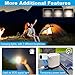 WOSERLD Portable Air Pump for Inflatables - 100KPA Mini Electric Air Pump & Camping Light, Air Mattress Pump Inflate Deflate Vacuum for air Mattress, Basketball, Pool Floats, Vacuum Storage Bags