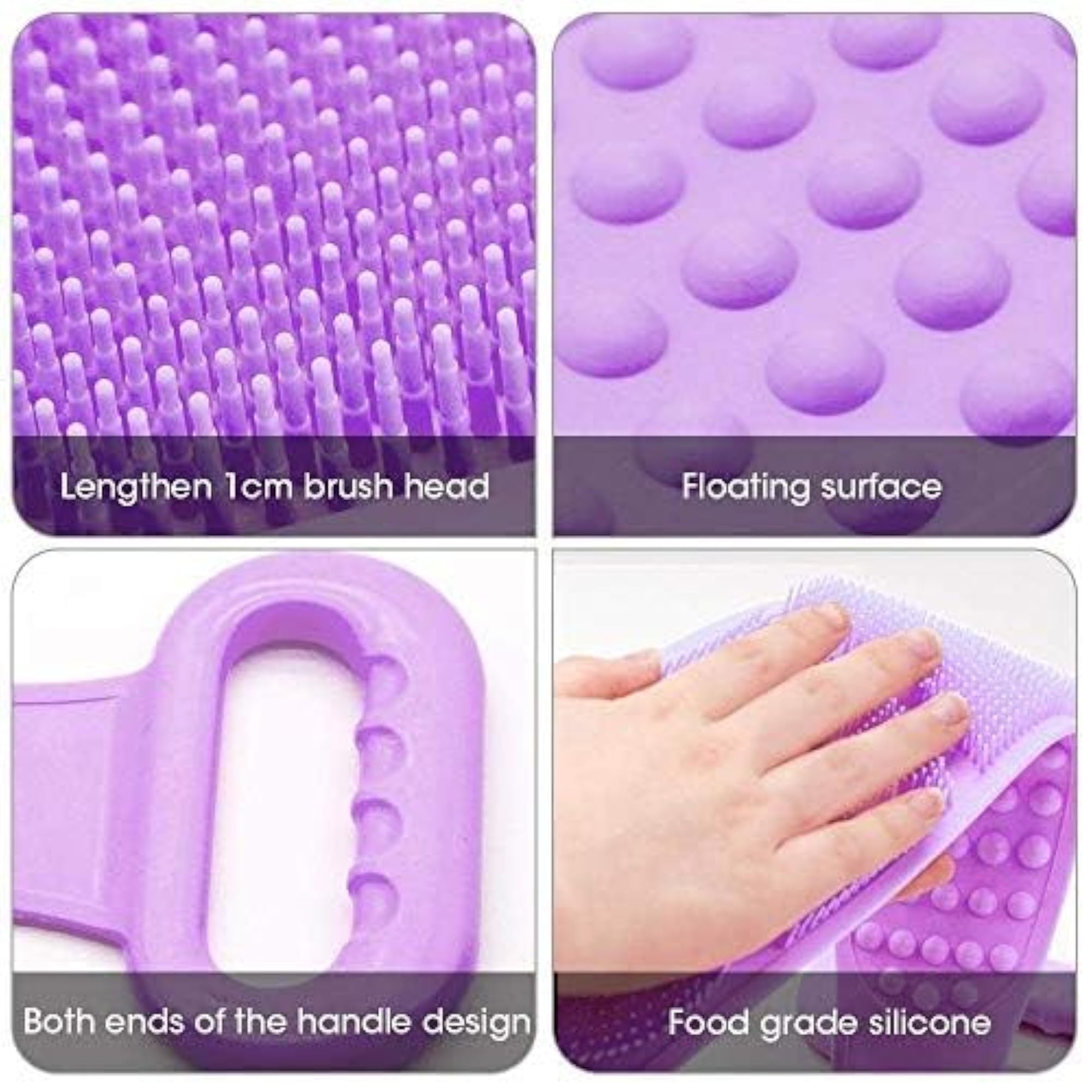 Silicone Body Back Scrubber Bath Brush Washer