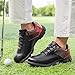UCUZMI Men's Golf Shoes, Casual Walking Trainers Anti-Slip Fashion Waterproof Golf Sneakers Comfort Golf Footwear,Black,7