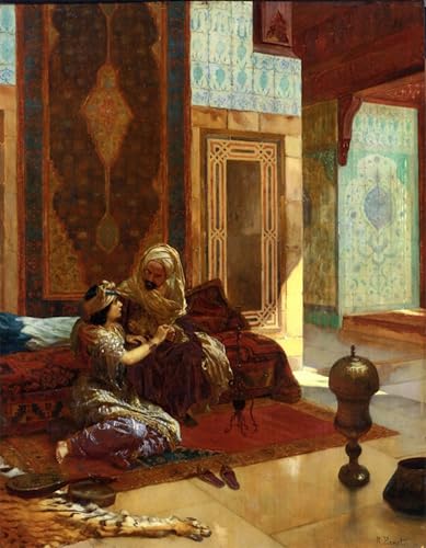 Cuadro en lienzo Rudolf Ernst El Favorito, lámina decorativa de 60x90cm para una oficina elegante