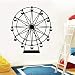 Ziruixiong Grande Roue Maison Décoration Murale Cirque Autocollant Fête Foraine Affiche Grande Roue Sticker Mural Art Mural 110X124 Cm