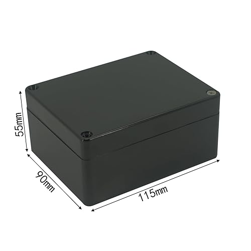 Miniatura 6 de UHZBTEC Caja transparente para proyectos electrónicos a prueba de polvo, caja de conexiones de plástico ABS para exteriores, caja de conexiones 4.52