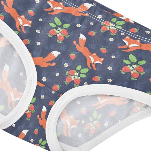 Little Girl Underwear Toddler Panties Kids Undies Fox Animal Soft Cotton Briefs 2T-8Y4