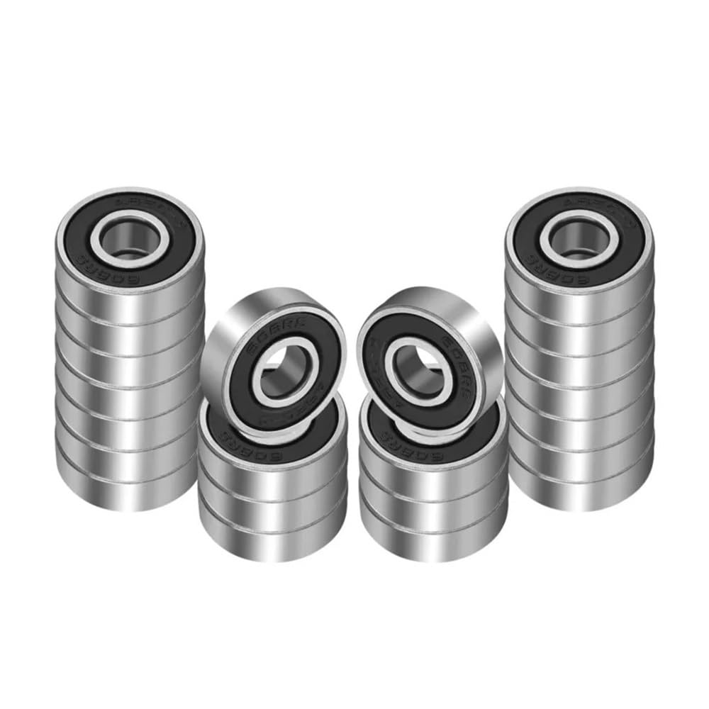 Lot de 10 roulements à billes universels 604 605 606 607 608 609 2rs Rs 8 x 22 7 en caoutchouc scellé (10 pièces 605-2RS)