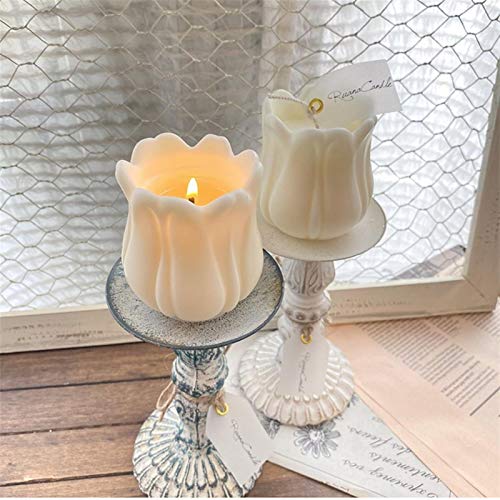 RWEAONT 3D Big Tulpe duftende Kerze Silikonform Tulpe Blume Aromatherapie Gips Seife Soja Kerzenformen Dekoration… – Bild 3
