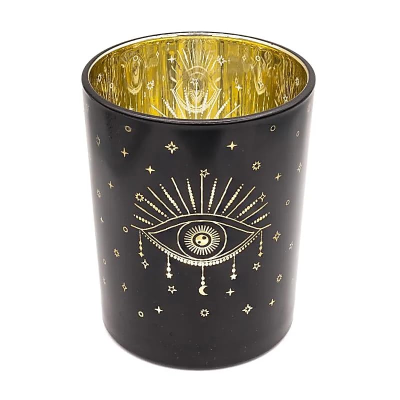 Räucher Set Nag Champa Rückfluss Räucherkegel - 75 g + Kerzenhalter metallic Au