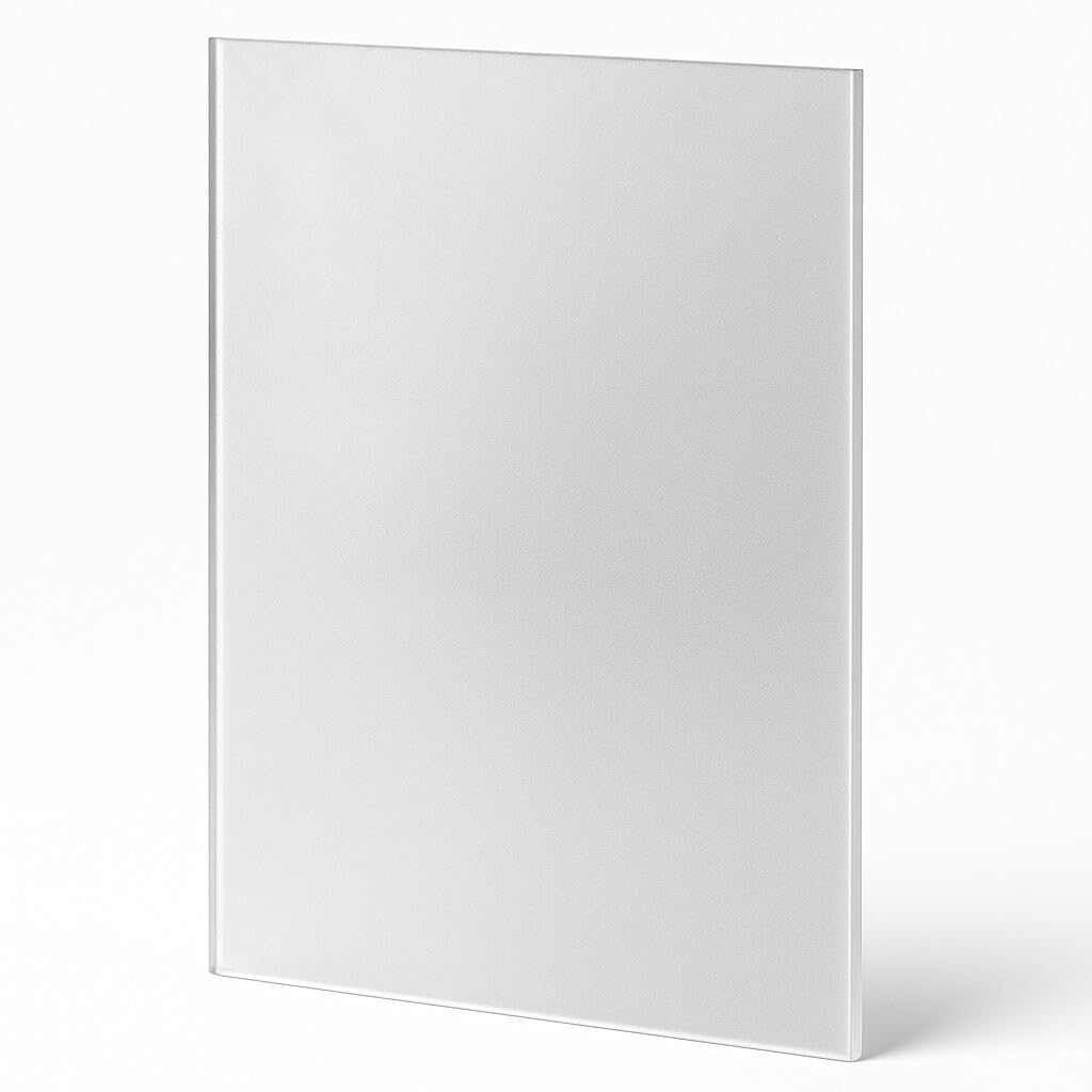 AtHaus® Vetro Acrilico Satinato | Spessore 3 mm | PMMA Opale | Taglio CNC su Misura | Trasmissione della Luce 70% | 800 x 700 mm