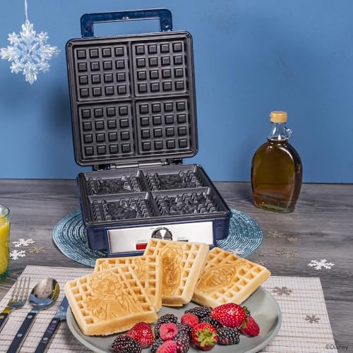 Uncanny Brands Disney Frozen Elsa, Anna, and Olaf Deluxe Waffler - Your Favorite Frozen Characters on Your Waffles