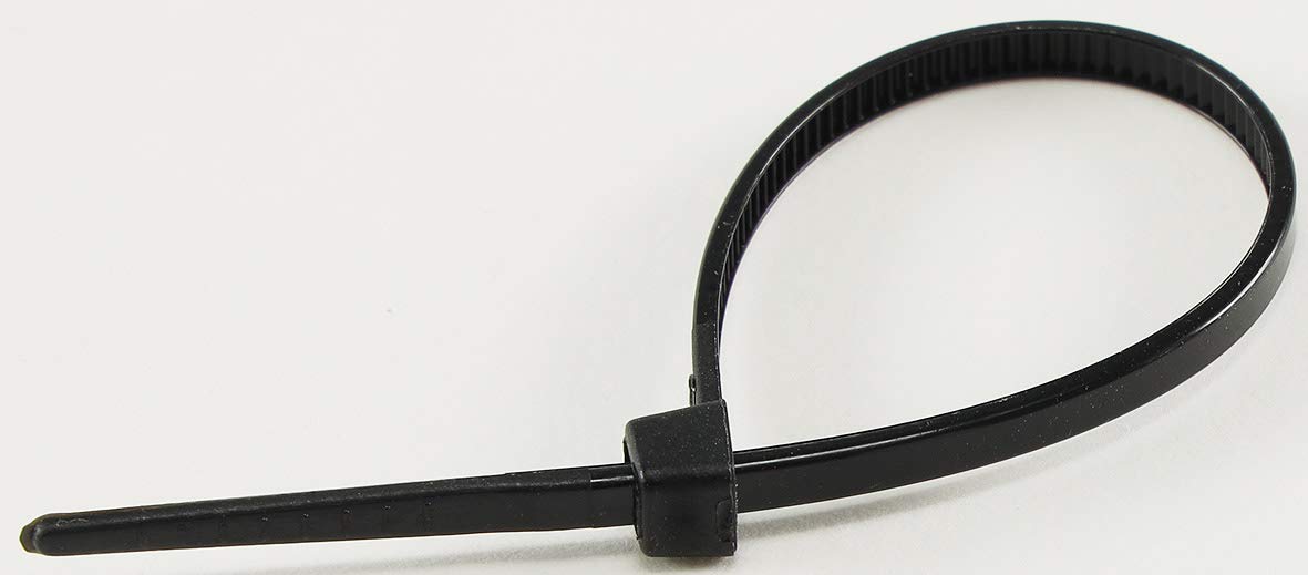 100 Schwarze Nylon-Kabelbinder – 2,5 X 100 Mm (10,2 Cm), Selbstschließend, Wetterfest – Für Garten, Büro, Heimwerker, Elektrokabel