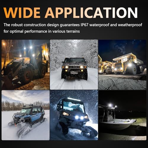 Image of 20 Inch LED Light Bar, Marine LED Light Bar 60W 6000lm Truck Tractor Boat Light pods Waterproof Combo Beam 12V 24V Spotlights Off Road ATV UTV RV RZR Trailer Fishing Driving, 1 Pack
