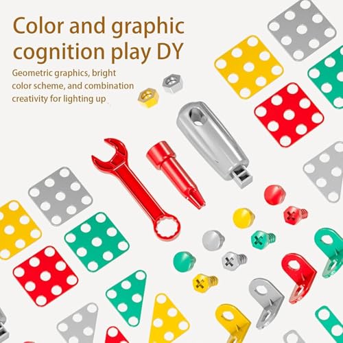 Image of Electric Drill Screw Tool Set Creative Mosaic Puzzle Toy, 224 Pcs 3D Creativity Educational Kit Construction Toy Birthday Gift for Ages 3 4 5 6 Years Boys Girls (Funny Car)