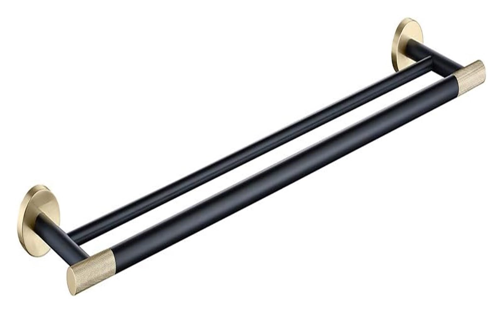 Porte-serviettes en laiton et inox or brossé pour une salle de bain chic