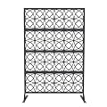 GARVEE Metal Garden Privacy Screen 72x47, Freestanding Fence Panel