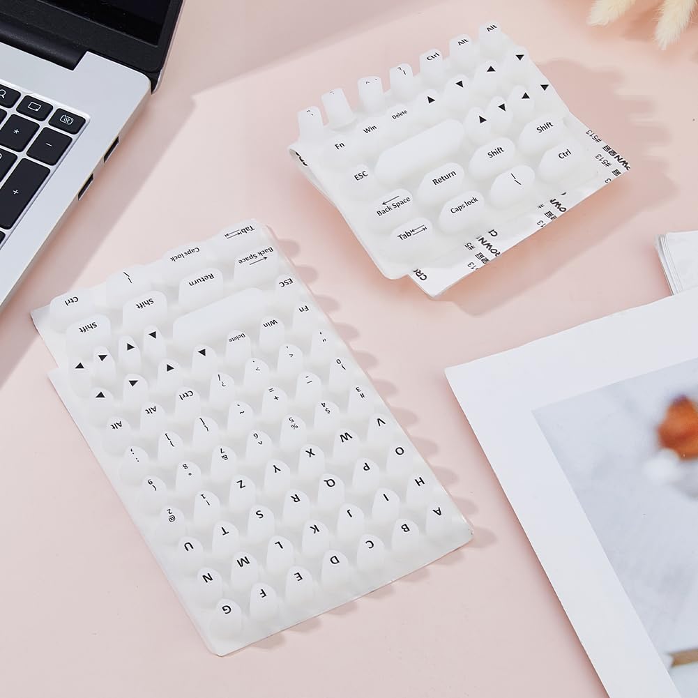 SUPERFINDINGS 2 Set di Divaricatori di Tasti Tastiera Trasparente Protezione per Unghie Adesivi per Tastiera Protezione di Colpo per Le Donne Con Unghie Lunghe