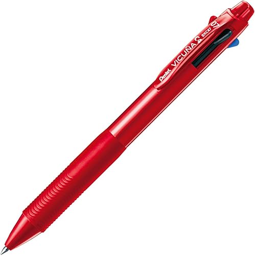 Pentel Bolígrafo Vicuna, fino, negro, rojo, azul, verde, rojo (BXC47B)