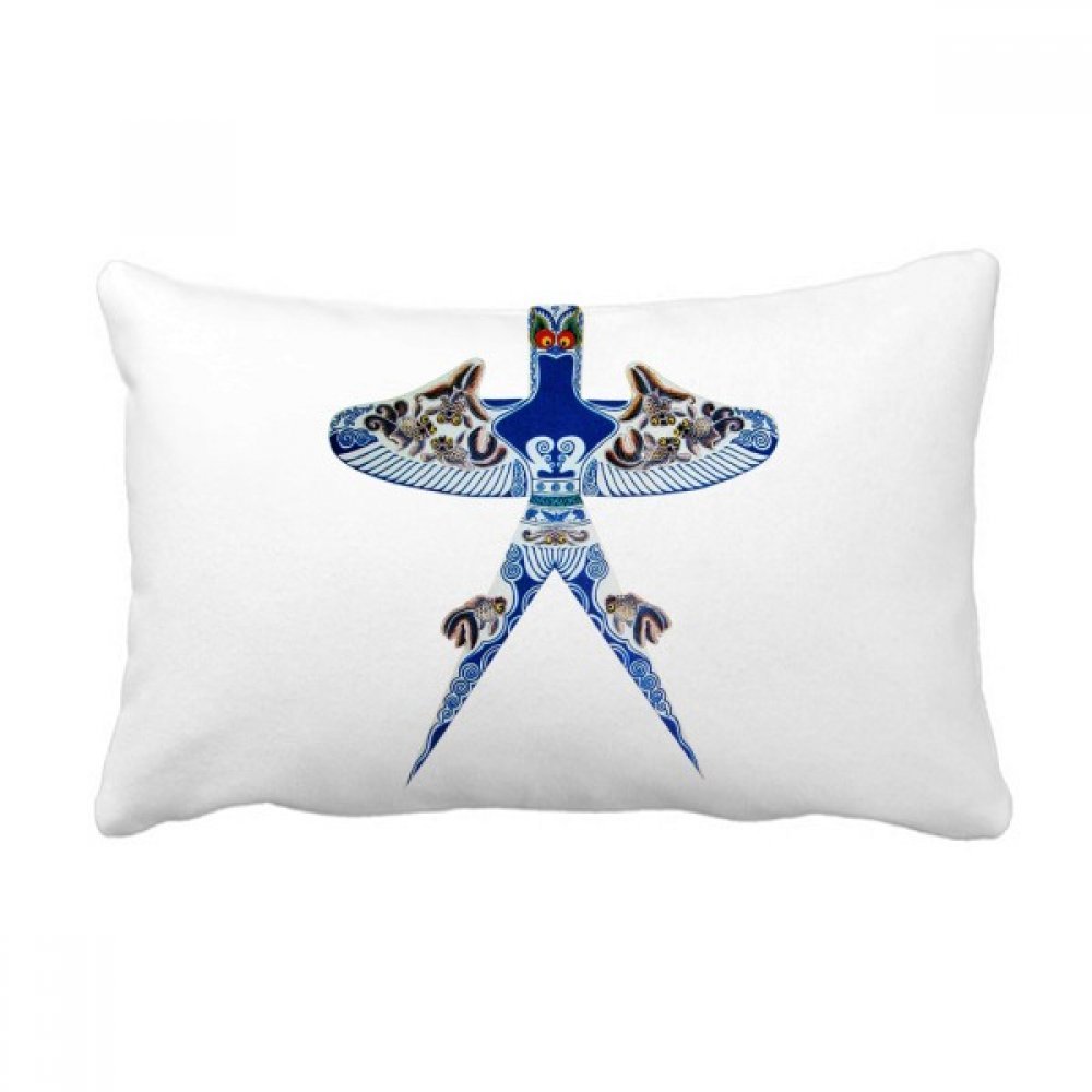 Coussin lombaire cerf-volant chinois pour soulager le dos sur canapé 16x24 pouces