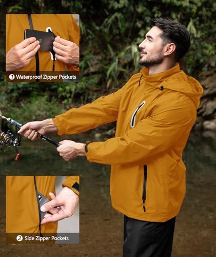 Image of SWISSWELL Men's Waterproof Golf Rain Suit Rain Gear Jacket and Pants Lightweight for Golf Fishing Big and Tall S-5XL