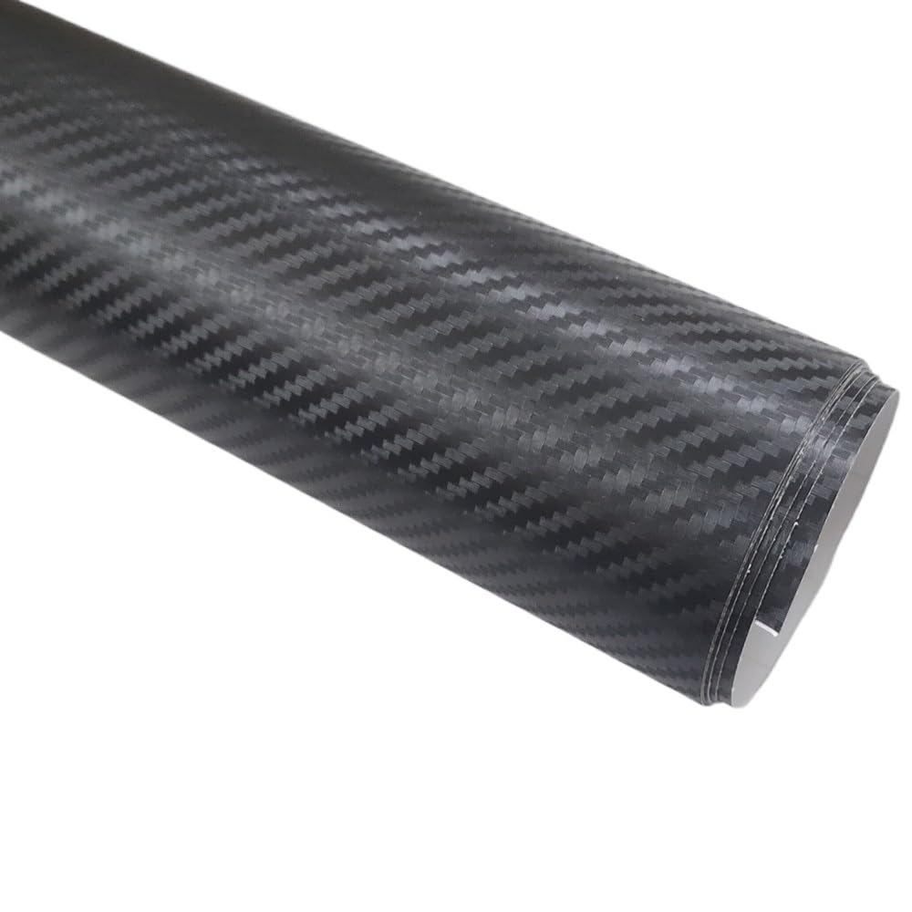 Taśma samoprzylepna winylowa Carbon Fibre, Folia samochodowa winylowa z włókna węglowego, czarna, wiele rozmiarów(50x152cm)