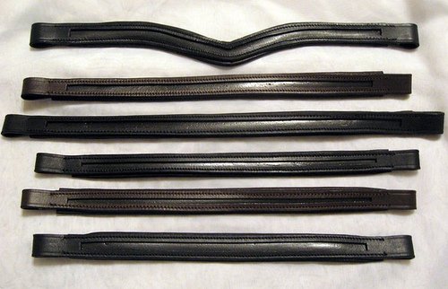Delfina Empty Channel DIY Make Your Own Bridle Browbands for Beading Horse 16" Horse (Brown Straight, 8mm)