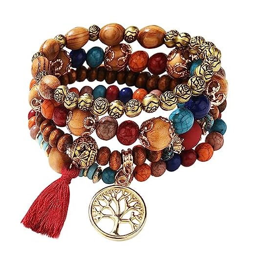 Feibety Multi-Layer Boho Bracelet Set