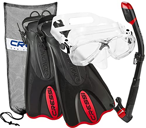Cressi Palau Mask Fin Snorkel Set with Snorkeling Gear Bag