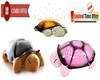 Special Combo Offer! 3 Turtle Sky Star Projector Night Floor Lamp 25cm - 3CMTNSC