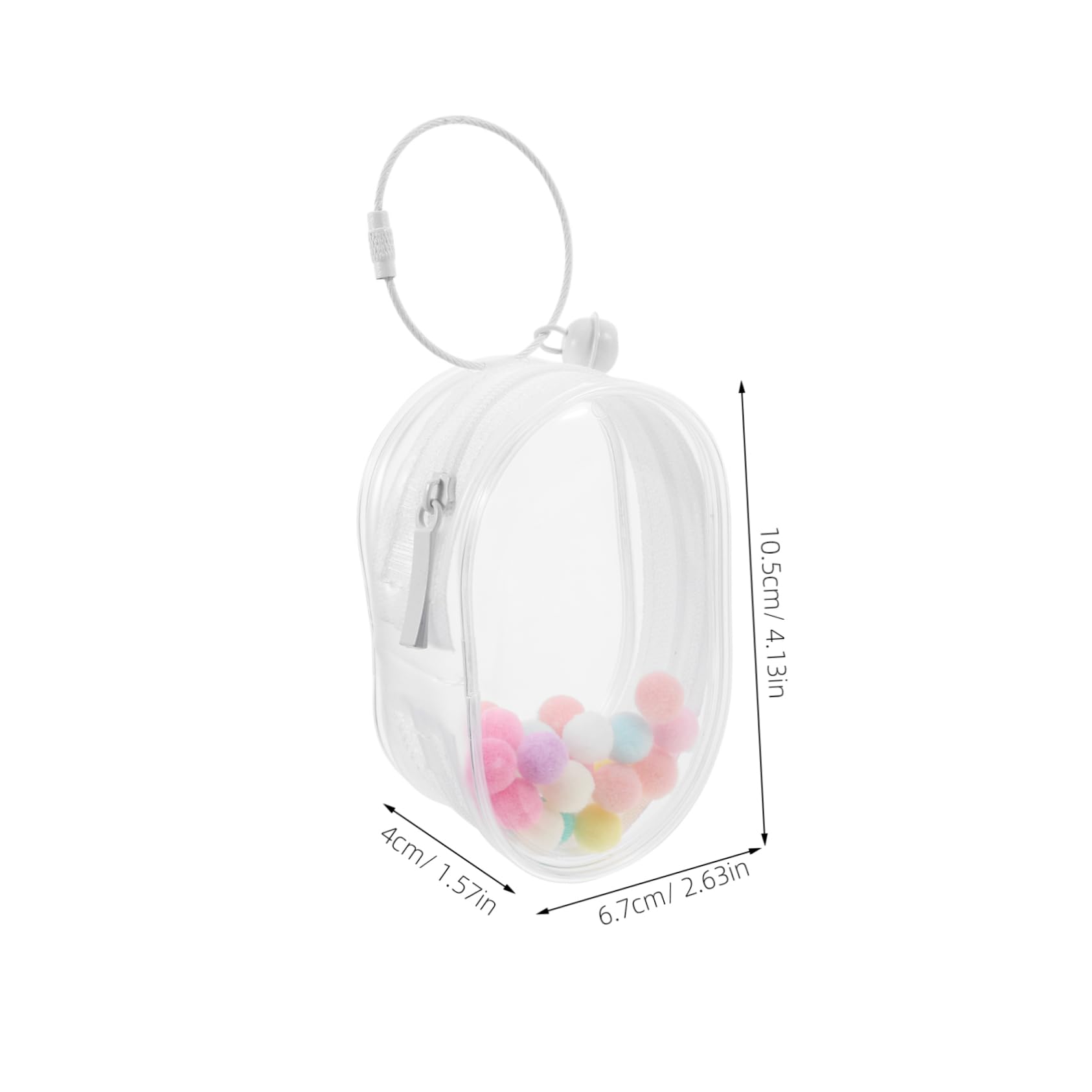SUPVOX Clear Figure Display Bag with Keychain Portable PVC Mini Doll Pouch for Storage and Travel Transparent Design for Organization and Display for Strolling and Shopping