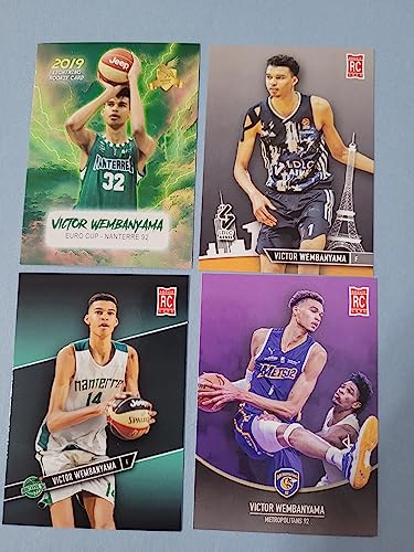Victor Wembanyama 4 card Rookie Lot Spurs NBA 2023#1 pick