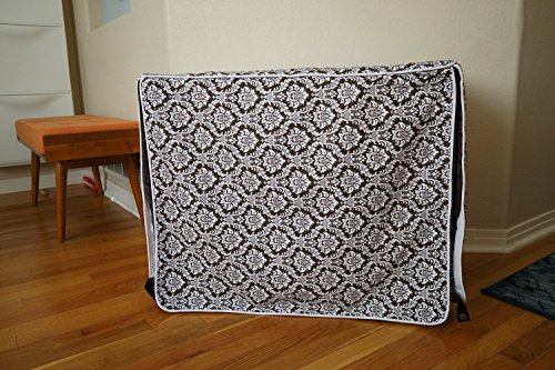 528zone Designer Brown Damask Dog Pet Wire Kennel Crate Cage House Cover (Small, Medium, Large, XL, XXL) (Small 24x18x21… - Image 2