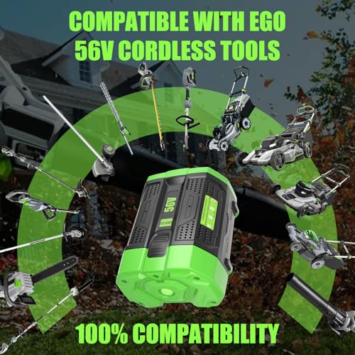 Image of 1Pack BA5600T 10000mAh 56V Replacement Battery for EGO 56V Battery 10.0Ah Compatible with EGO Battery 56Volt Cordless Tools (Black)