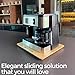 Ibyx Elegant Sliding Tray for Your Coffee Maker & Heavy Kitchen Appliances - Sturdy, Slides Easily from Under The Cabinet (Natural, 13”W x 10.5”D)