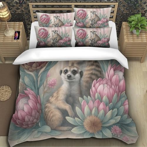 Parure de lit Méduse 200x200 cm housse de couette 3D microfibre pour lit double - 5
