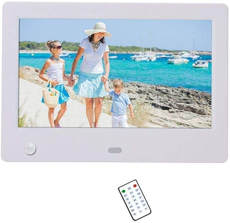 WSFF-Fan Digitaler 7-Zoll-Fotorahmen HD-LED-Digitalbildschirm mit Erfassung des menschlichen KArpers Horizontale und vertikale Bilderkennungsfunktion mit FernbedienungWhite WSFF-Fan Digitaler 7-Zoll-Fotorahmen HD-LED-Digitalbildschirm mit Erfassung des menschlichen KArpers Horizontale und vertikale Bilderkennungsfunktion mit FernbedienungWhite