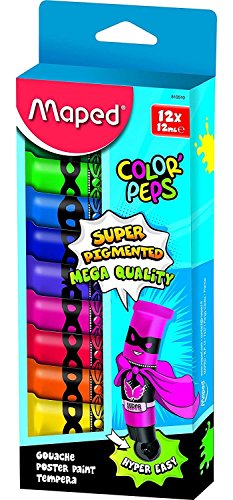 12 PINTURAS GOUACHE EN TUBO DE 12ML X12 ESTUCHE DE CARTON