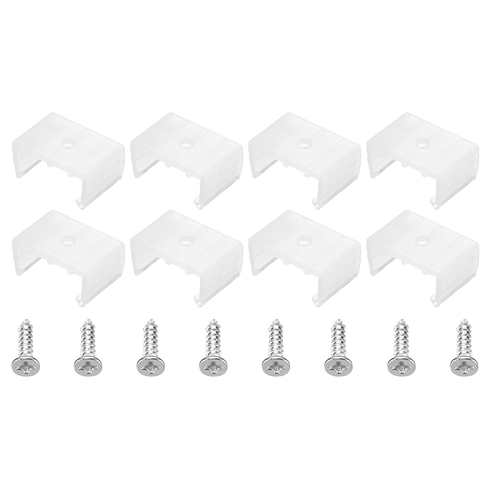 uxcell LED Neon Mounting Clips Holder Mounting Bracket Support Fixing Clamps Fit 18mm to 20mm Silicone LED Neon Strip Lighting
