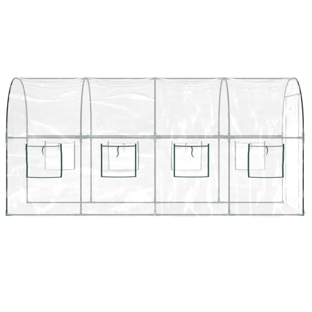 vidaXL Przezroczysta szklarnia, 160x400x190 cm, PVC i malowana stal