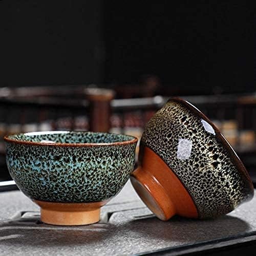 Japanese Sake Set Colorful Handmade Ceramic Cup Set Celadon Tea Cup Tea Set 2.5 Oz 6 Color Pottery Tea Cup Sake Tea Cup Traditional Hand Painted Sake Set