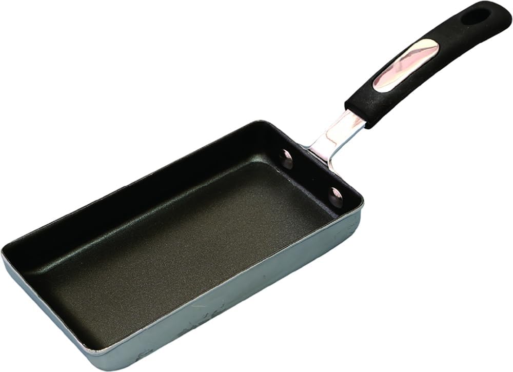 Taniguchi Metal Egg Grilled Egg, 3.5 x 7.1 inches (9 x 18 cm), Induction Compatible, Smooth Slim Strips 2