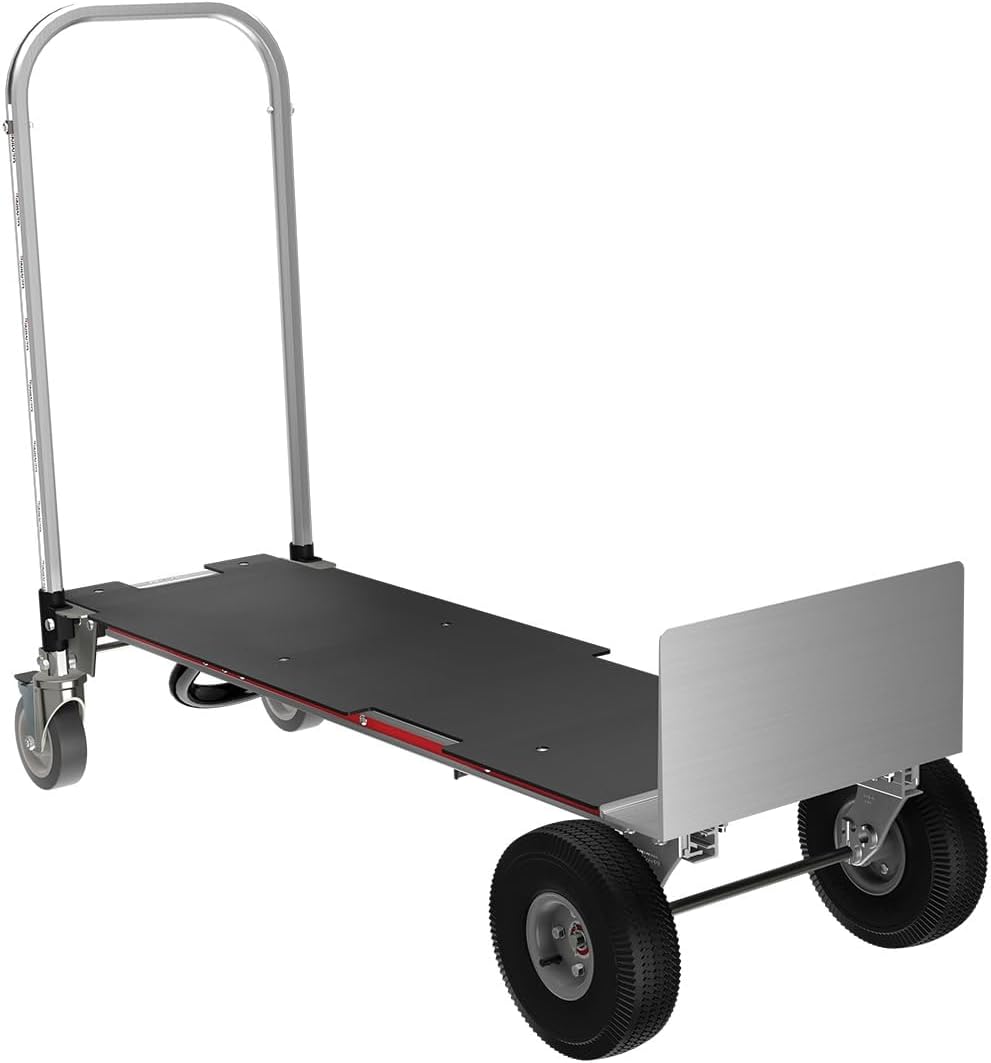 Magline XLSP Gemini XL Convertible Hand Truck, Pneumatic Wheels, 500 lbs Load Capacity, 62-3/4" Height, 57-1/4" Length x 22-3/4" Width