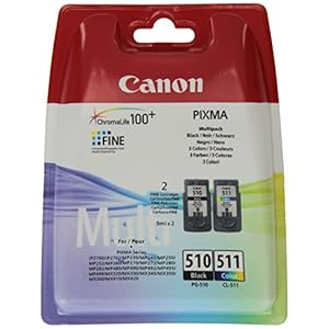 Canon Original Pixma PG-510 Black, CL-511 colour Ink Cartridges