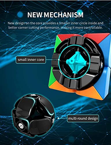 Image of MoYu Meilong Professional Speed Cube, Stickerless Magic Puzzle Cube with Instructions (Size 2x2)