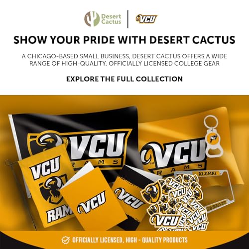 Gorra bordada ajustable VCU Rams estilo B negra miniatura 6