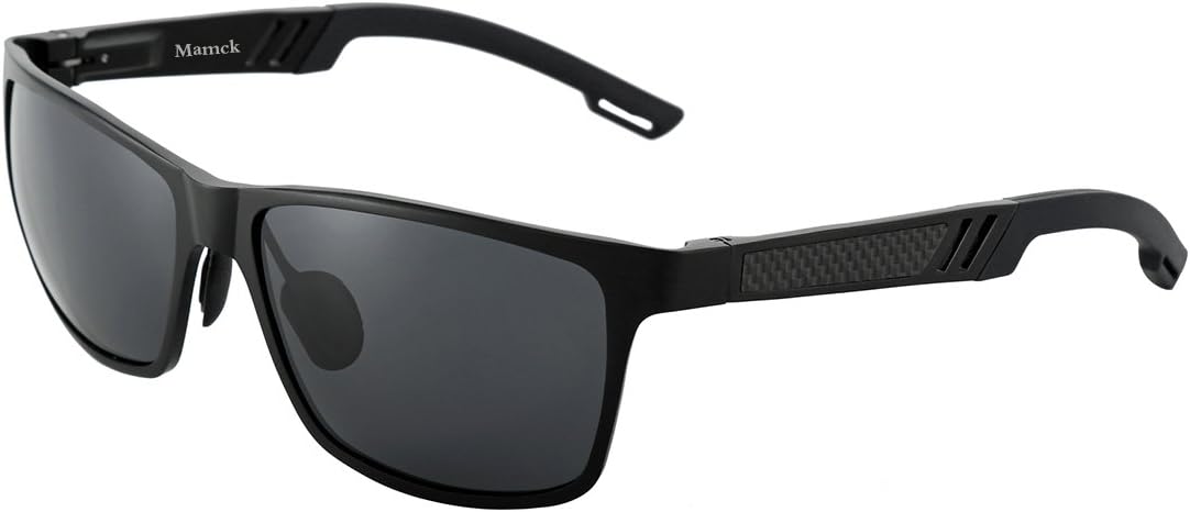 Mamck Black Cycling Fishing Golf Driving Sunglasses Polarized Sports Glasses (Mamck1, black)