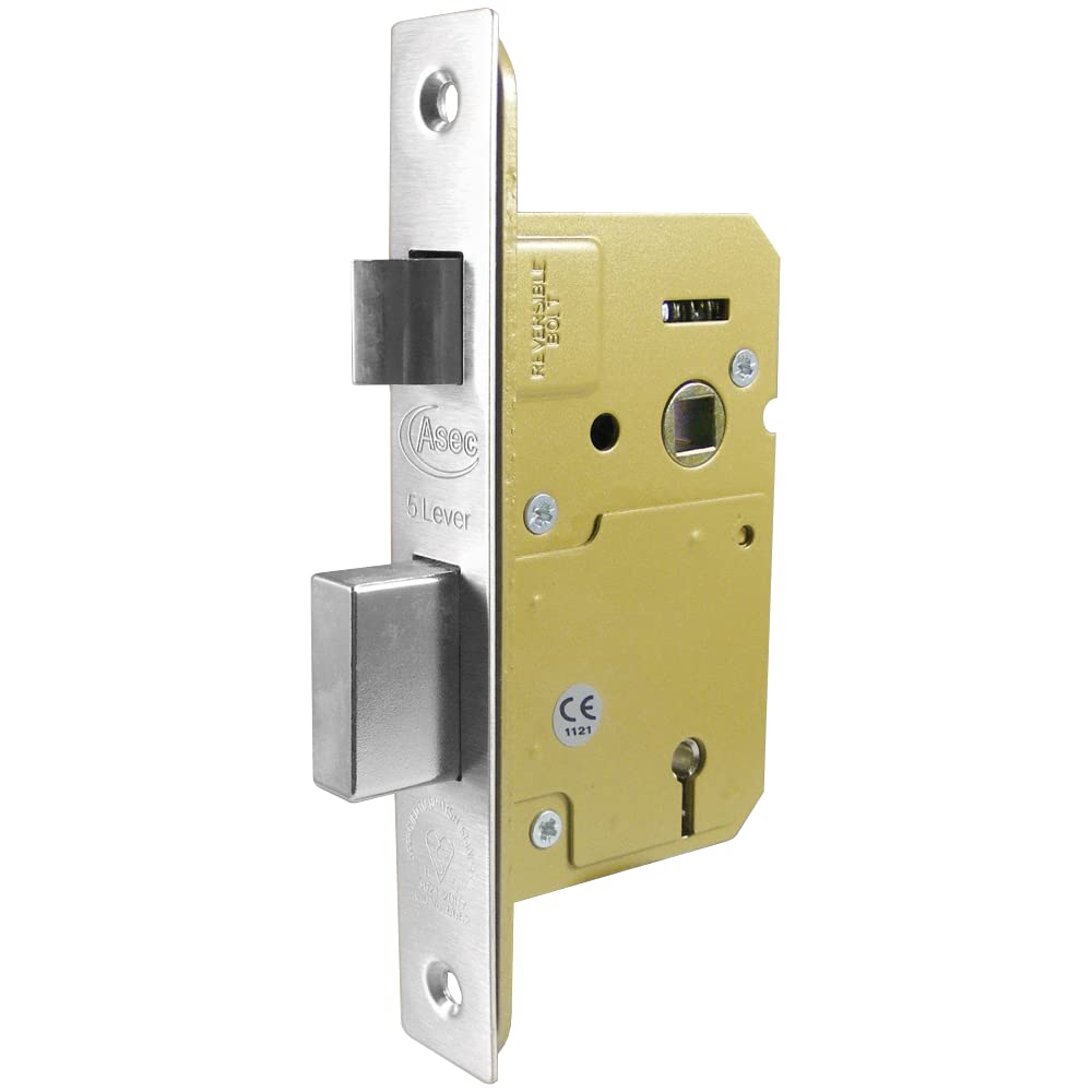 Asec Stainless Steel Bs 5 Lever Sashlock