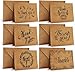Ohuhu 36 Pack Brown Kraft Paper Thank You Cards Thank U Greeting Card W/ 36 Kraft Paper Envelopes and 36 Pcs Envelope Thank You Stickers for Wedding, Baby Shower, Thanksgiving Day Cards, 4 x 6 Inches