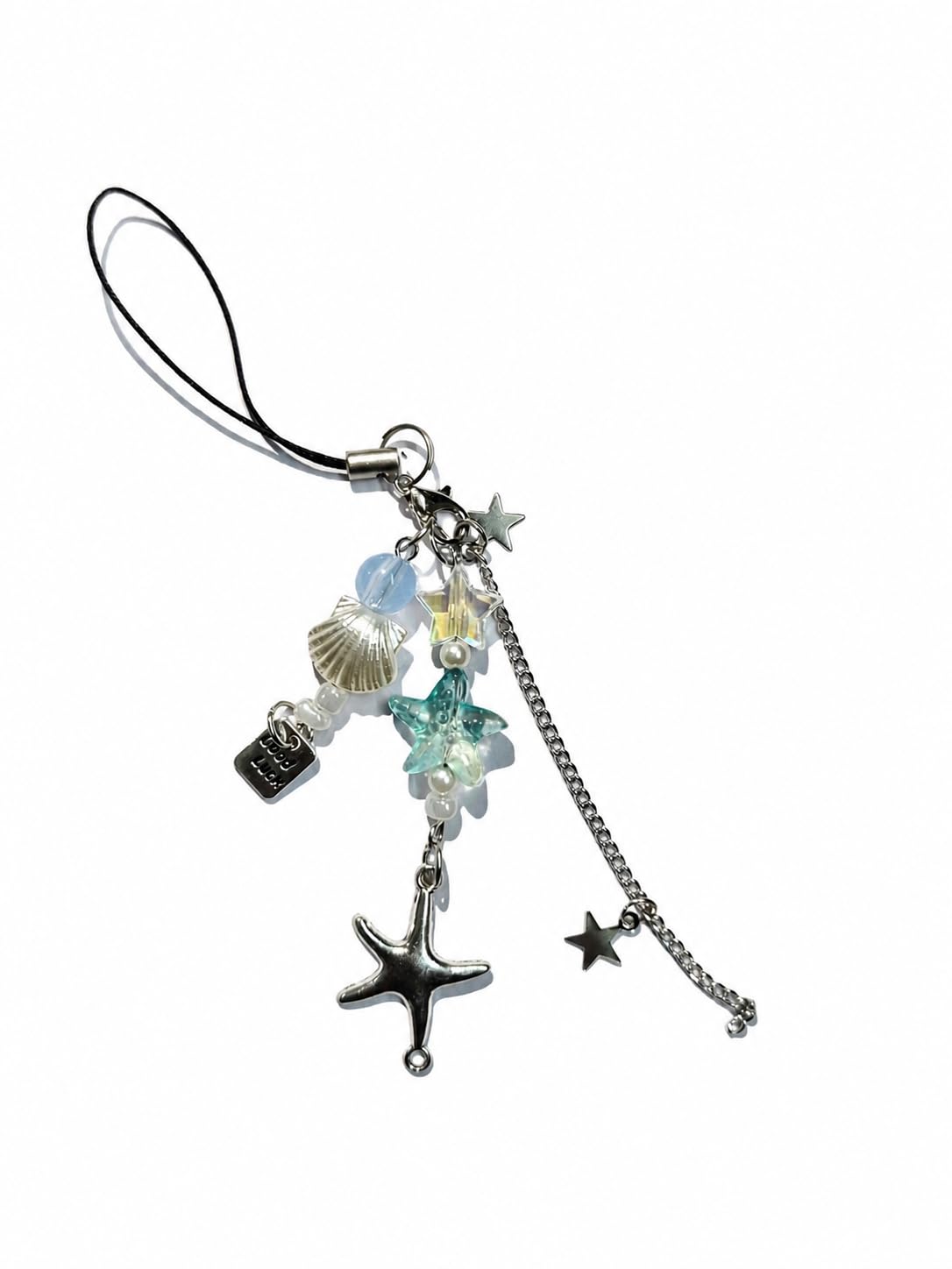 Sea of Luck Keychain & Bag Charm |Pack of 1| Ocean Theme Starfish & Shell Keychain with BlueBeads, Cute Aesthetic Keyring for Keys, Bags, Gifts for Women & Girls-image-16