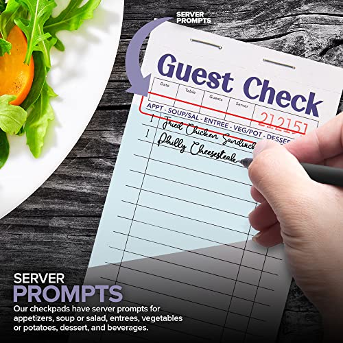 Bloc note serveur avec 500 tickets souches pour restaurant - 7