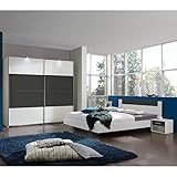 schlafzimmer komplett höffner Schrank: 2 Türen, 2 Kleiderstangen, 2 Fachböden, 225 cm Breite, 210 cm Höhe