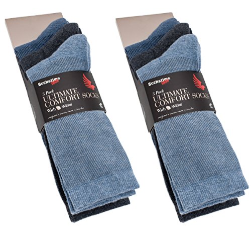 BRUBAKER 6 Paar Herensokken - Lenzing Modal - Grijs, Blauw, Denimblauw - Maat 41-46 - Afbeelding 3